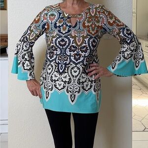 Melissa Paige Long Sleeve Blouse,L 🦋